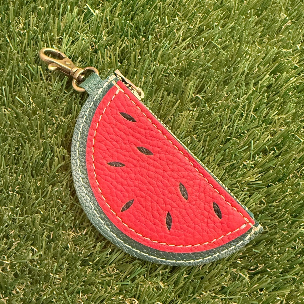 Portland Leather Goods Watermelon Coin Purse Keychain